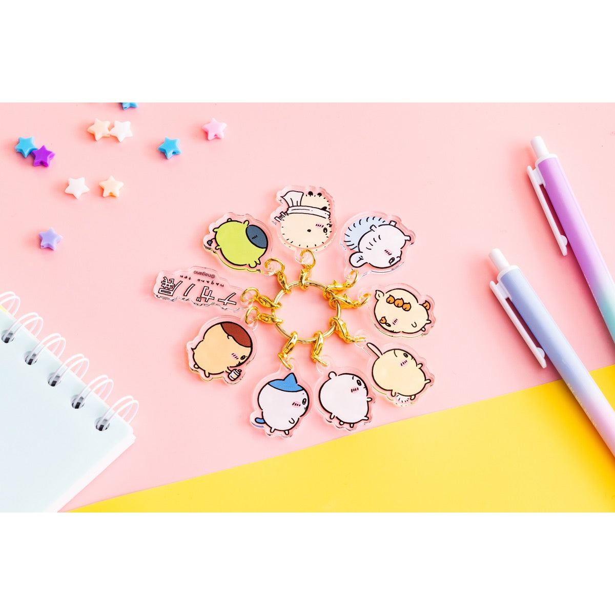 ナガノキャラクターズ 9連アクリルチャーム(ちいかわたち整列)