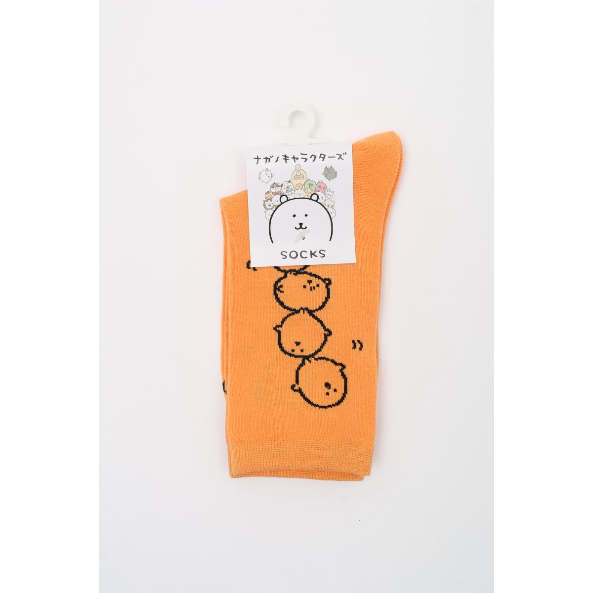 ナガノキャラクターズ クルーソックス もぐコロ オレンジ