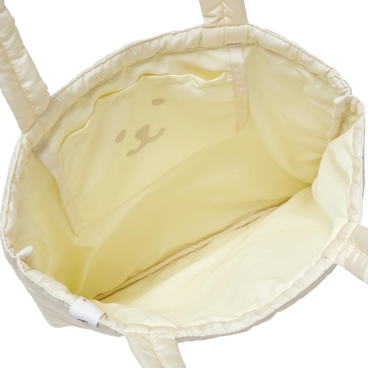 ナガノキャラクターズ キルティングトート フェイス ホワイト