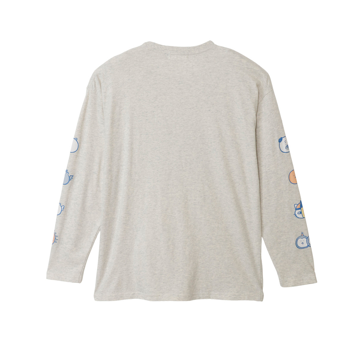 ナガノキャラクターズ 長袖Tシャツ お顔ならび オートミール
