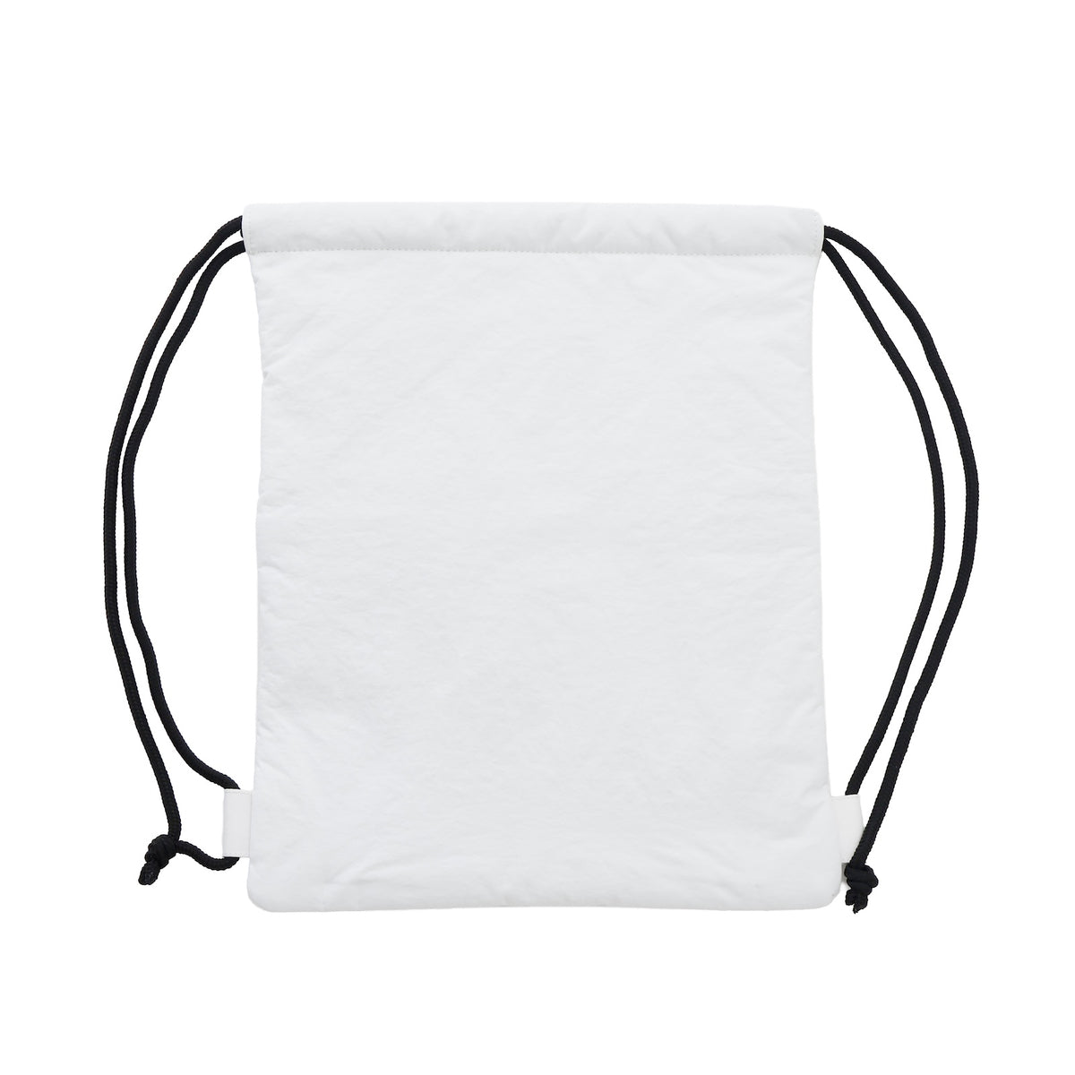 ナガノキャラクターズ ナップサック モノクロなくま ホワイト