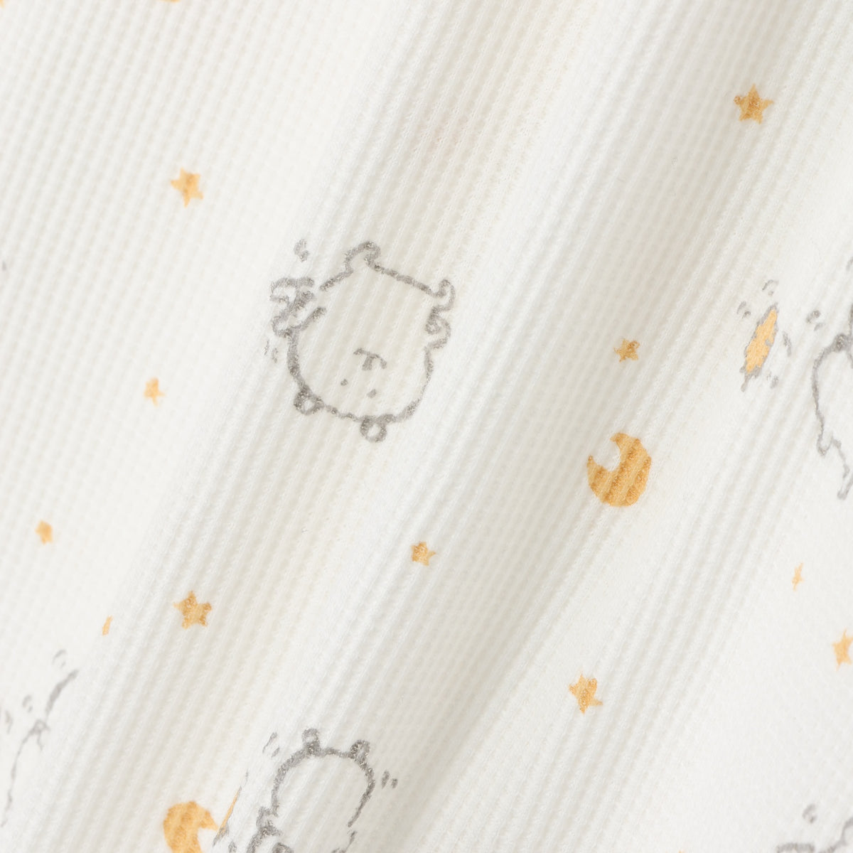 ナガノキャラクターズ ワッフル長袖Tシャツ ラムネリナイト ホワイト