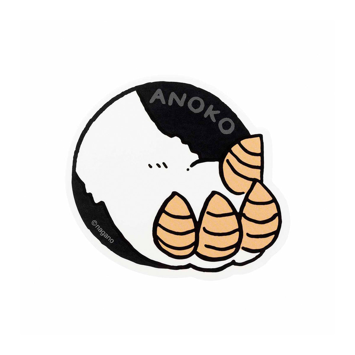 Nagano Characters Size to stick on smartphone Sticker (Hand of Anoko)