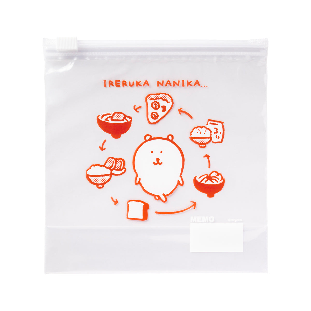 ナガノキャラクターズ スライドジッパー保存袋 2サイズセット(10枚入)
