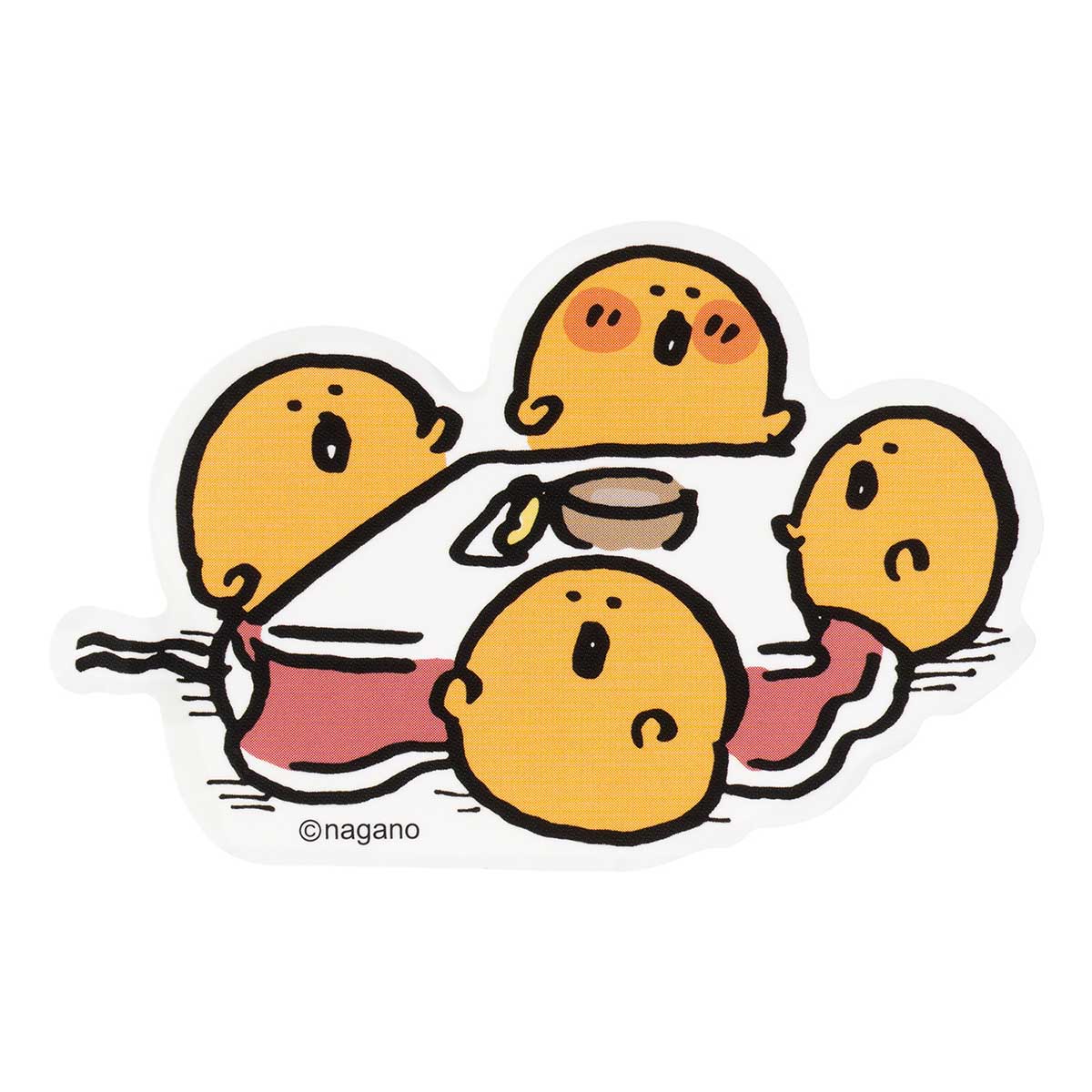 ナガノキャラクターズ スマホに貼れるサイズのステッカー(もぐらコロッケ こたつ)
