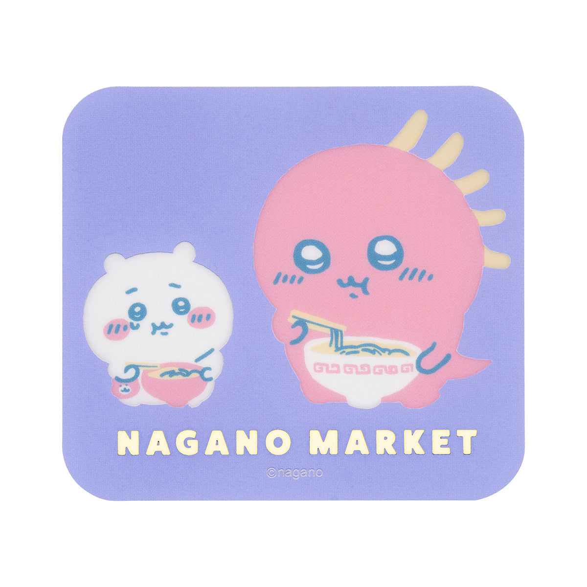 ナガノキャラクターズ カラーなスマホに貼れるサイズのクリアステッカー(パープル)