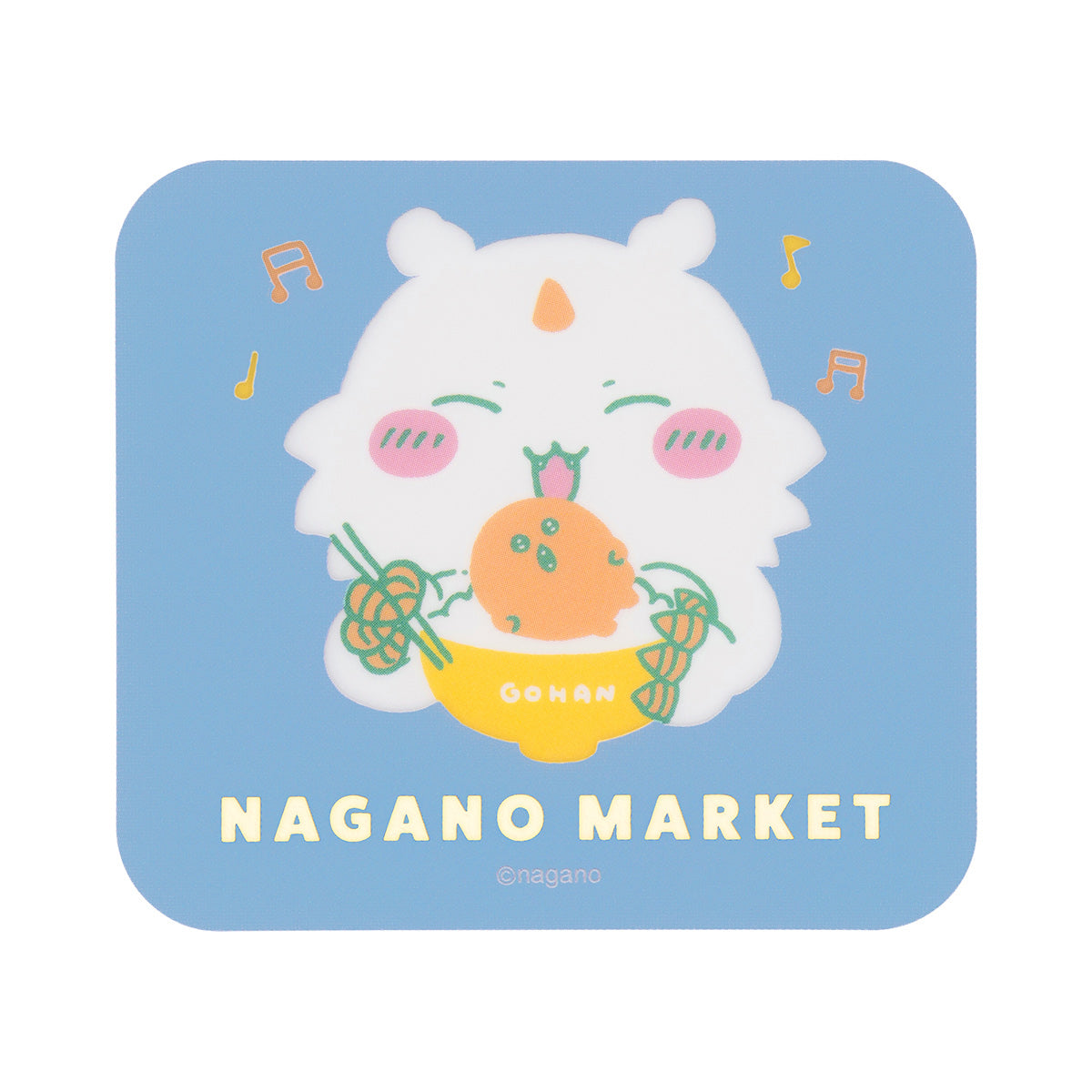Nagano Characters Size clear Sticker (Navy) that can be attached to a colorful smartphone