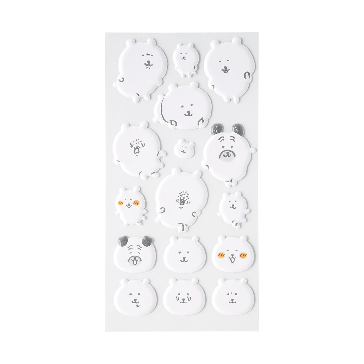 Nagano Characters 모찌 스티커 (쿠마 & 퍼그)