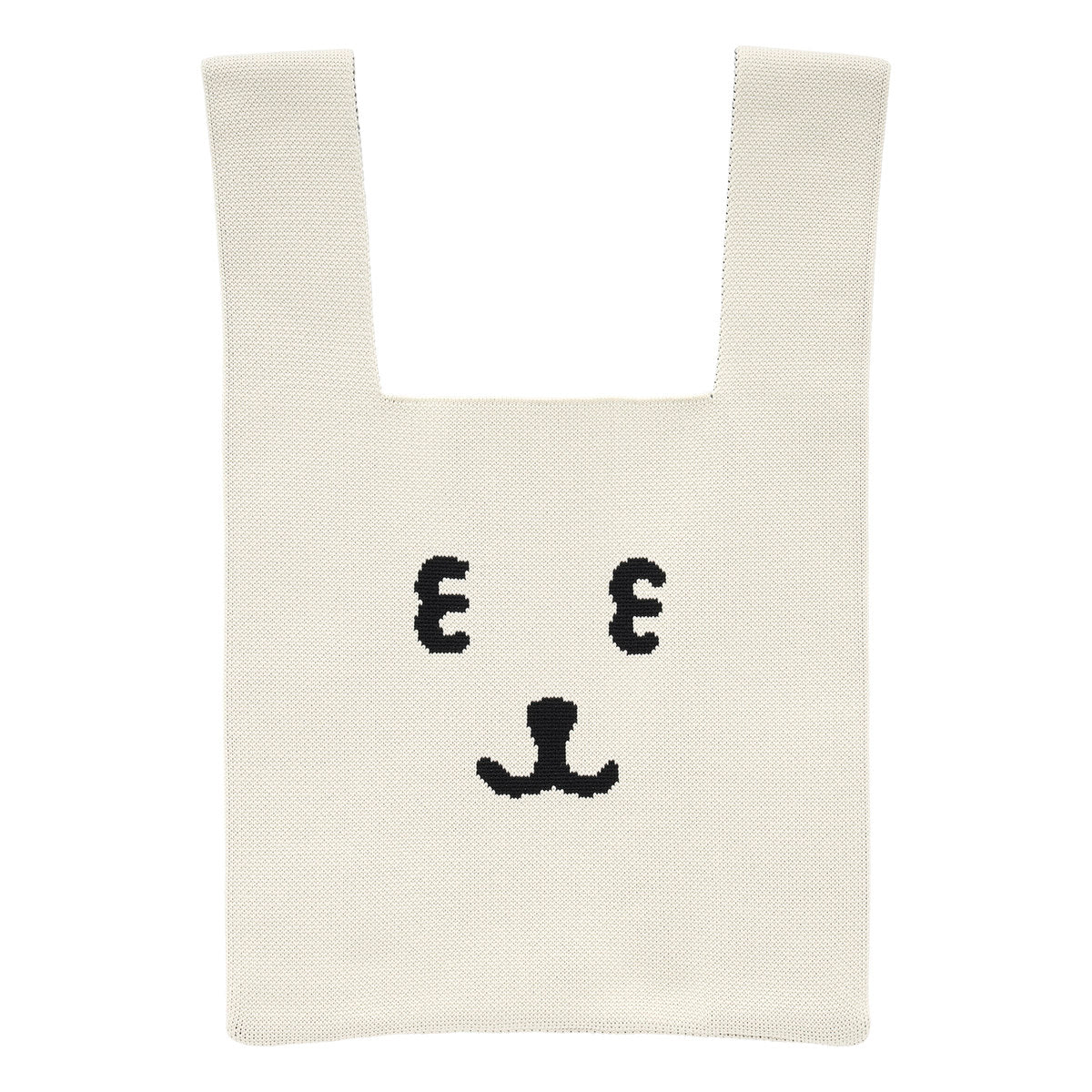 ナガノキャラクターズ カラーなニットバッグ(ホワイト)