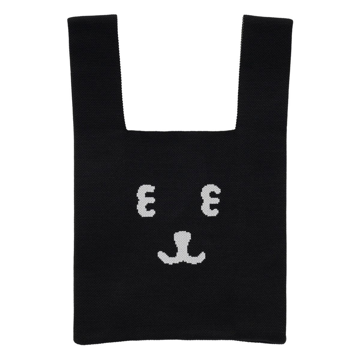 ナガノキャラクターズ カラーなニットバッグ(ブラック)