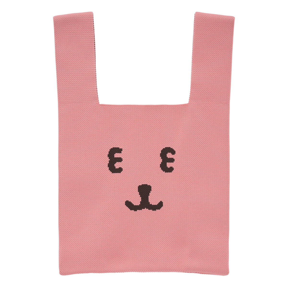 ナガノキャラクターズ カラーなニットバッグ(ピンク)