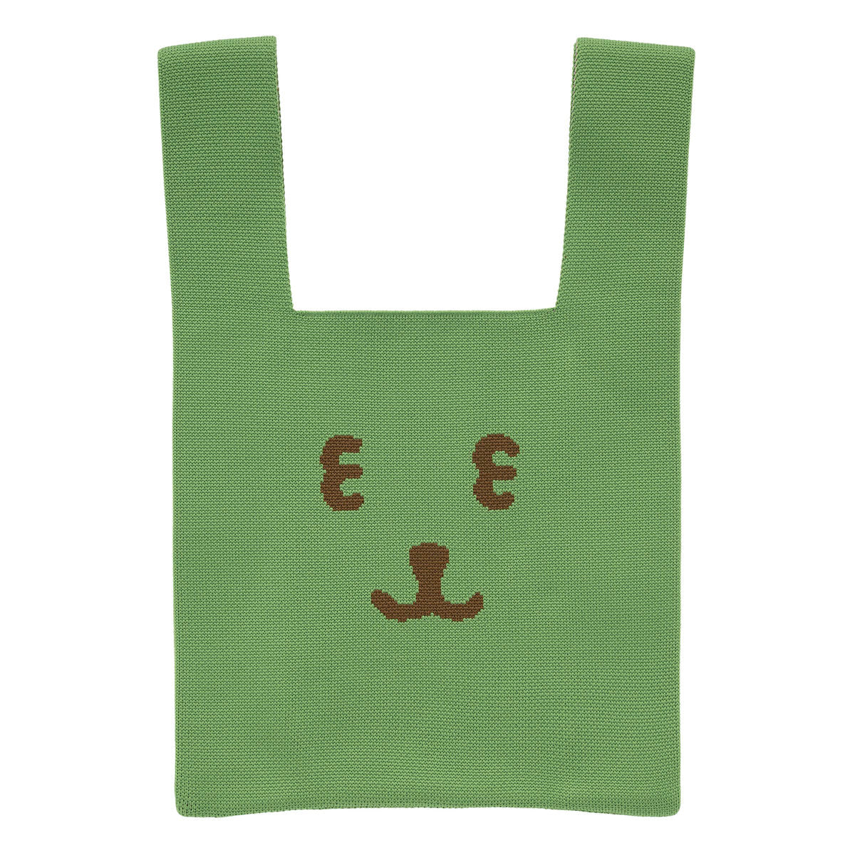 ナガノキャラクターズ カラーなニットバッグ(抹茶)