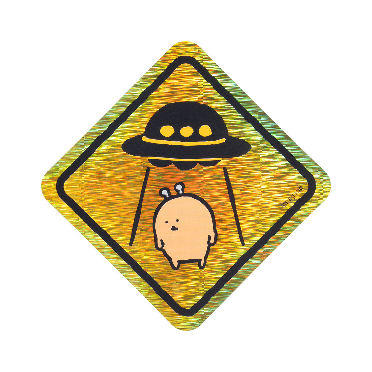 Nagano Characters 홀로그램 대형 스티커 (UFO)