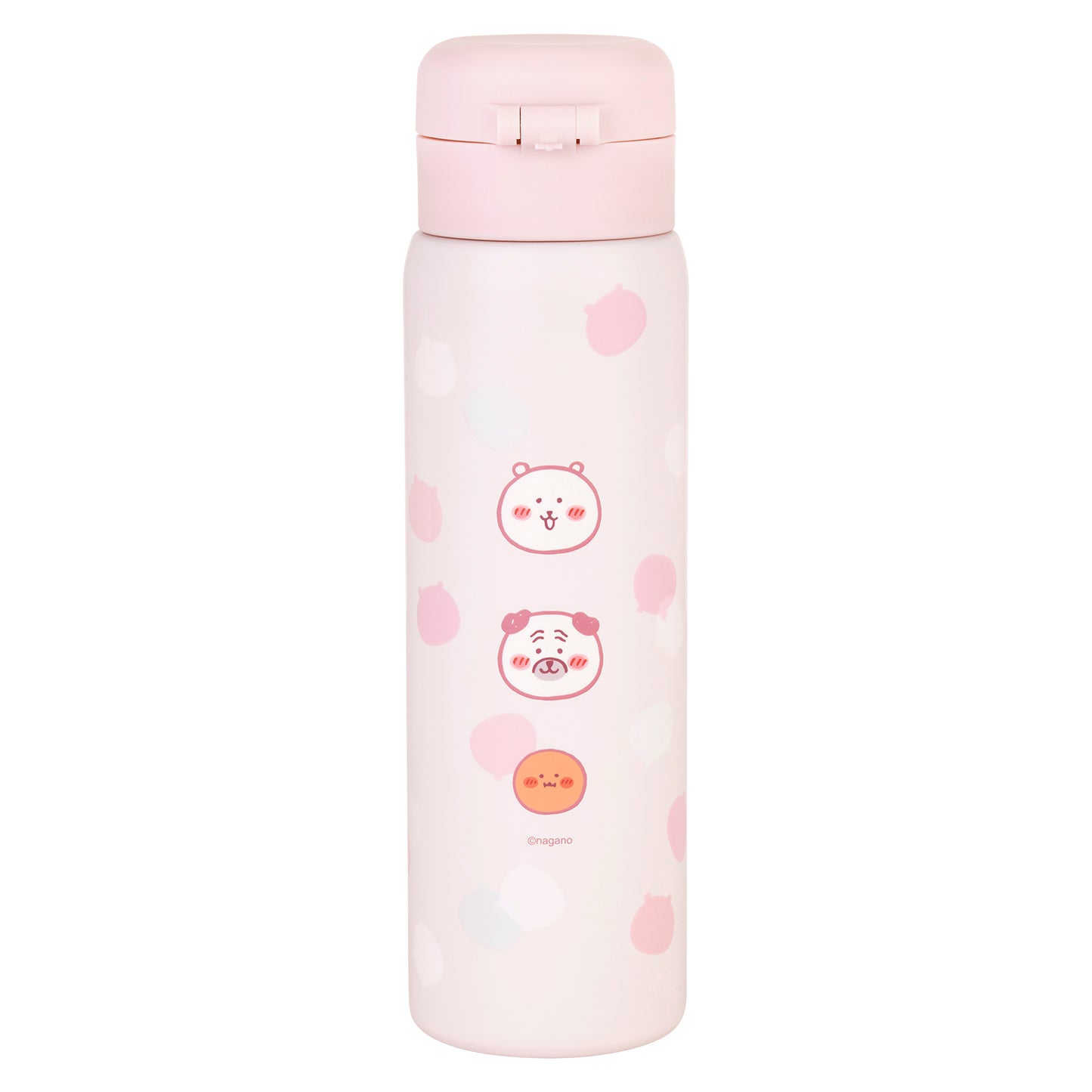 Nagano Characters 粉色一鍵開蓋直飲杯