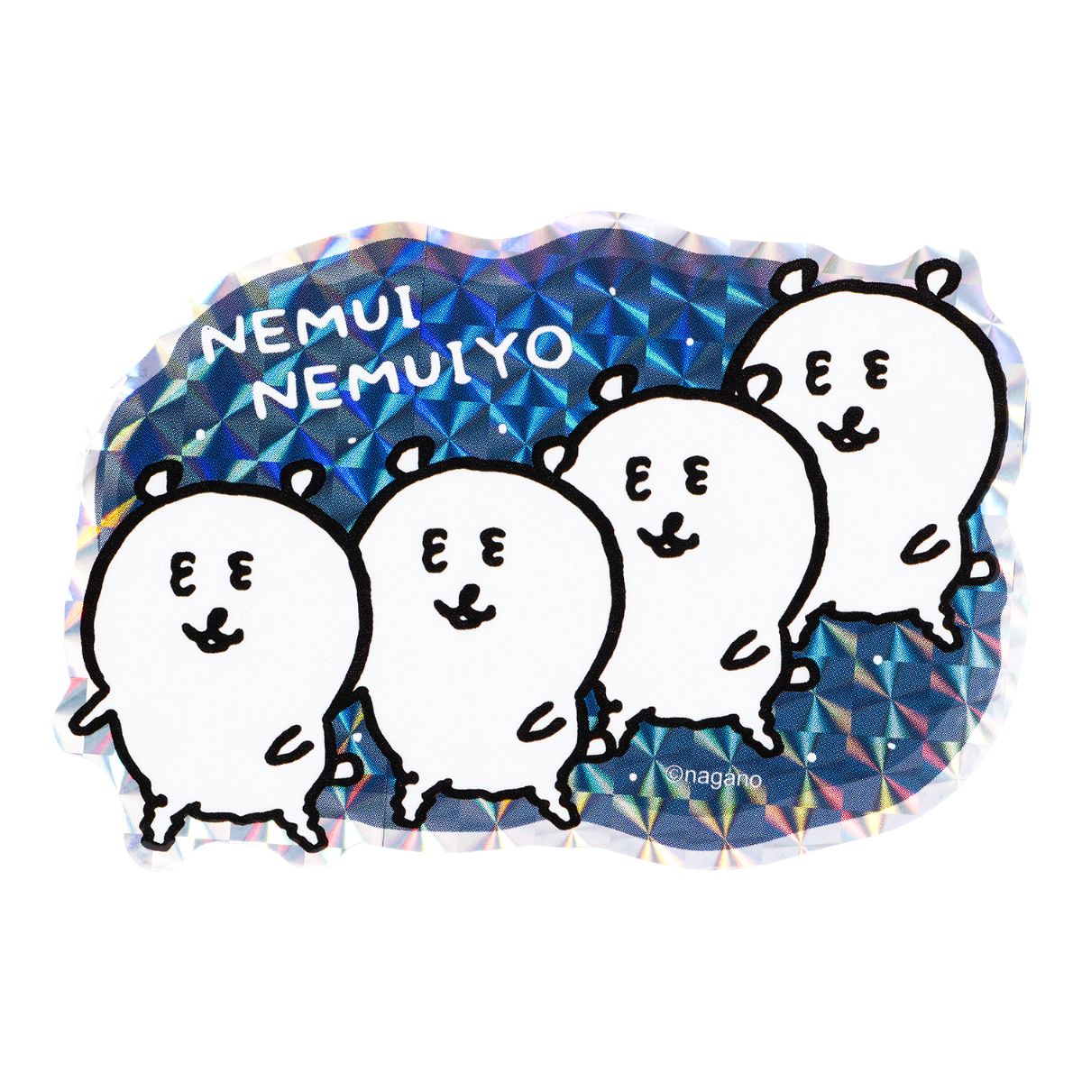 Nagano Characters 可贴手机尺寸的闪亮贴纸 (NEMUIYO)