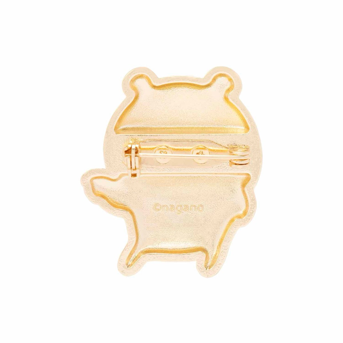 Nagano Characters Metal Brooch (Sanglassed Joke Bear)