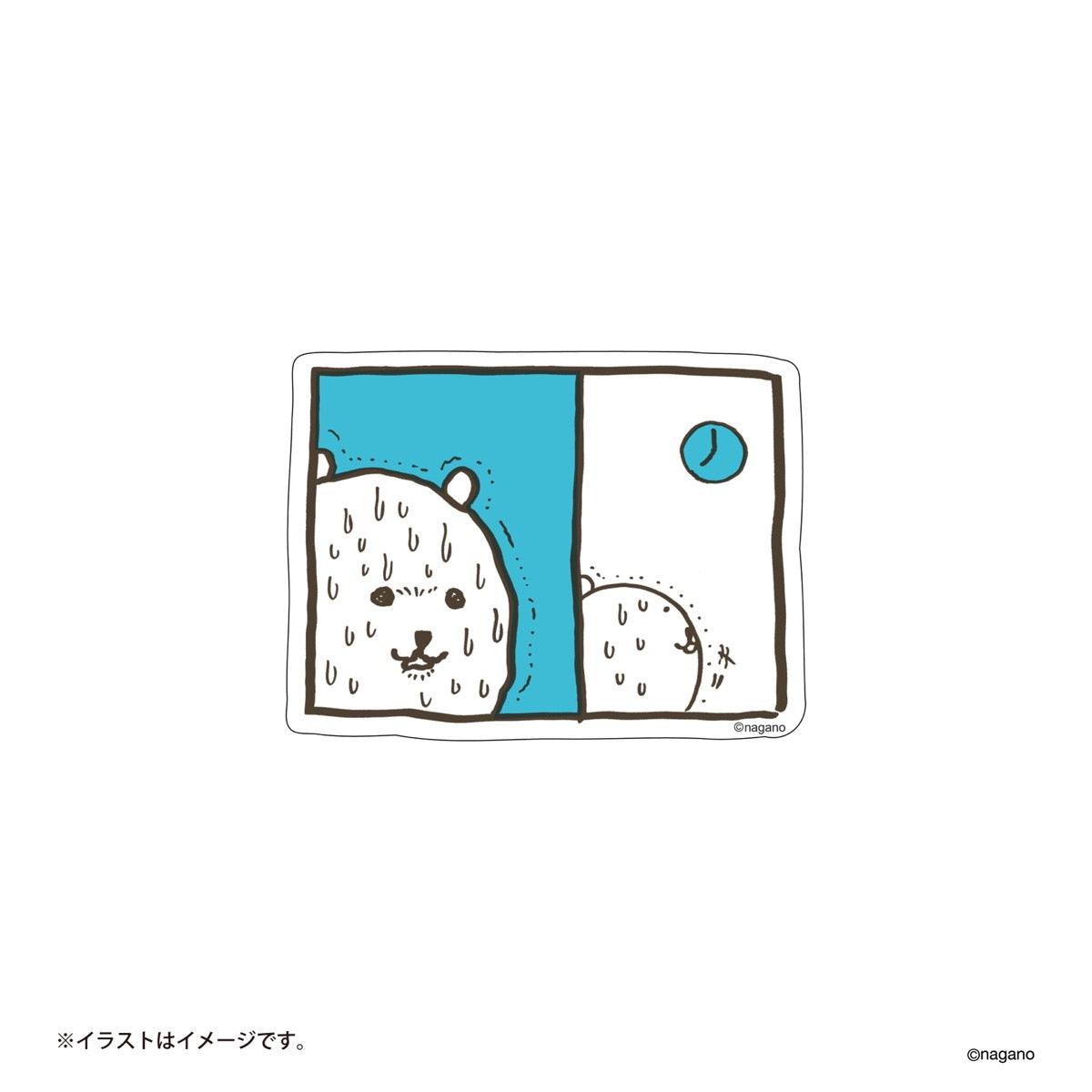 Nagano Characters Original drawing of size to be pasted on smartphone Sticker (Gatable)