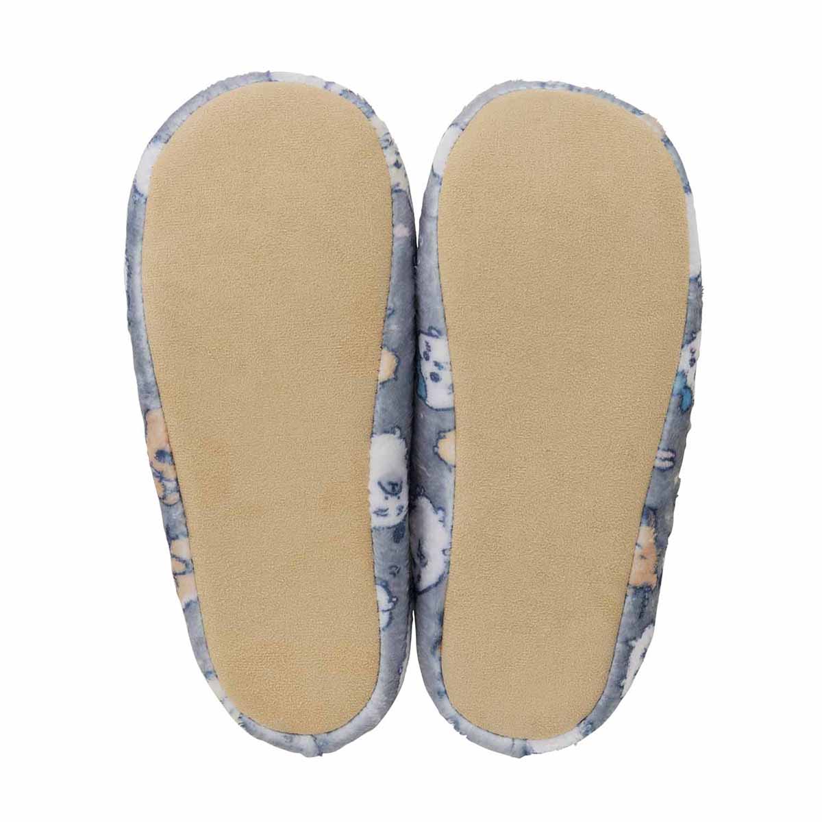 Nagano Characters 暖和的大房间鞋(灰色)