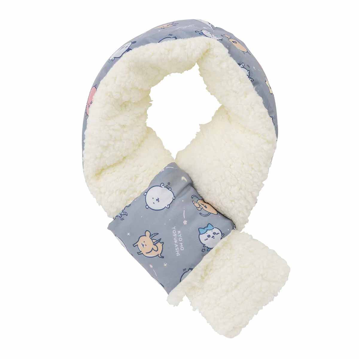 ナガノキャラクターズ あったかふんわりマフラー(グレー)