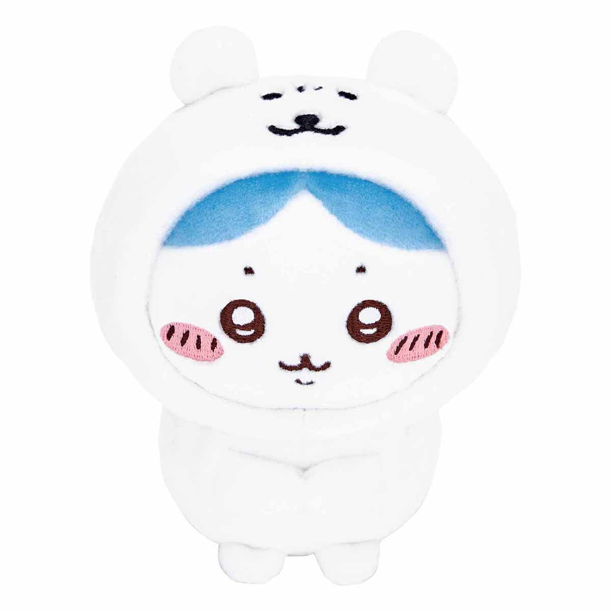 ナガノマーケット 持ちますマスコット(ナガノのくまを被ったハチワレ)