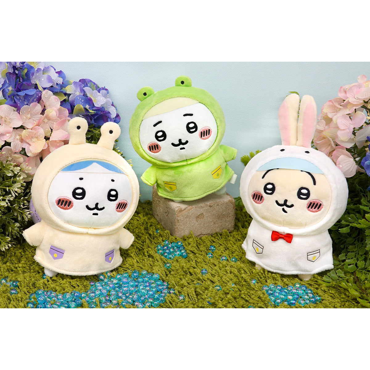 ナガノマーケット ぽてたまぬいぐるみ(ハチワレ・雨の日)