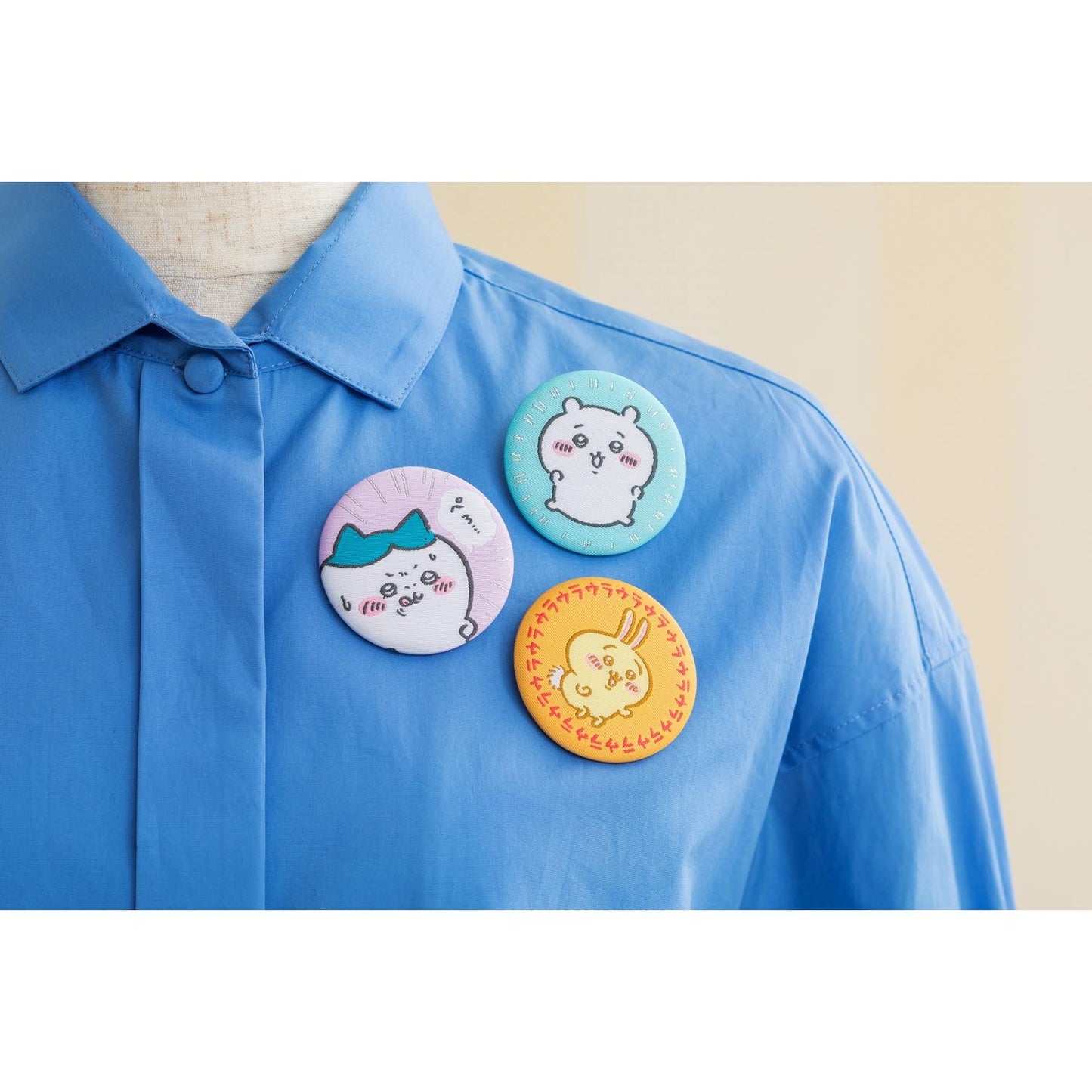 ナガノマーケット ジャガード織缶バッジ(ちいかわ)