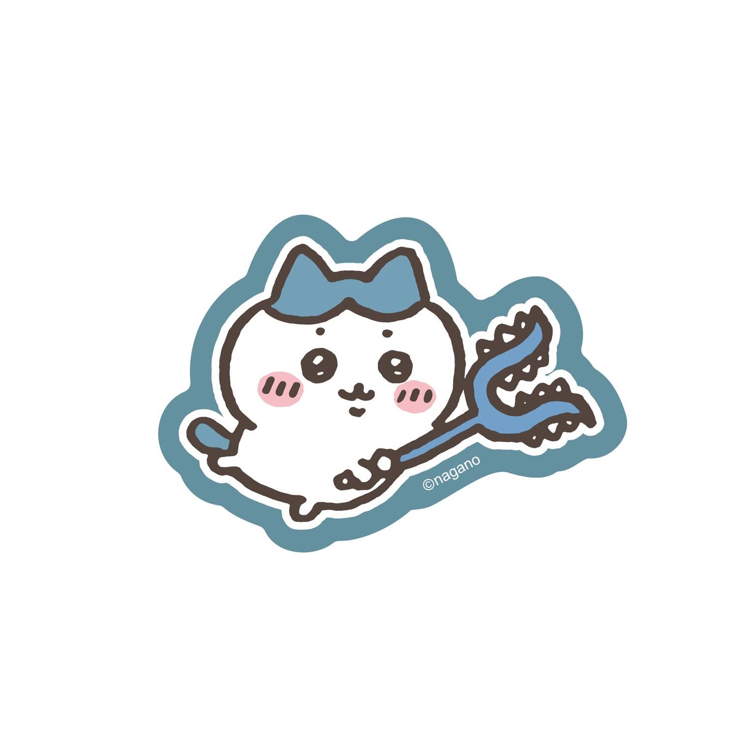 ナガノキャラクターズ スマホに貼れるサイズのステッカー (ハチワレ)