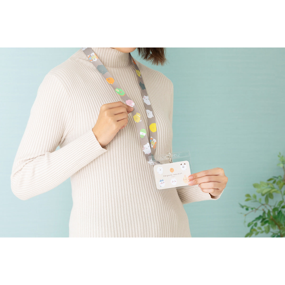 ナガノフレンズ ネックストラップ(ブラウン)