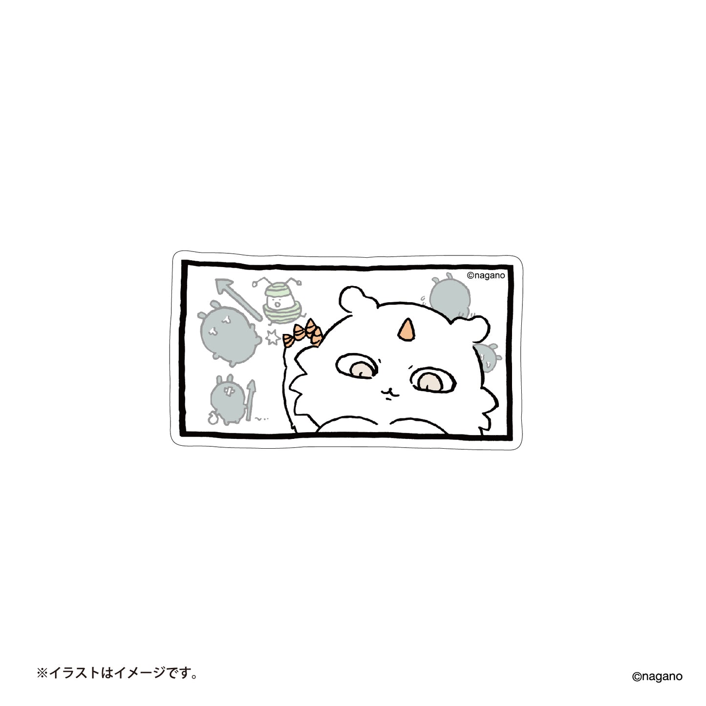 ナガノマーケット 楽しい毎日のスマホに貼れるサイズのステッカー(あのこ)