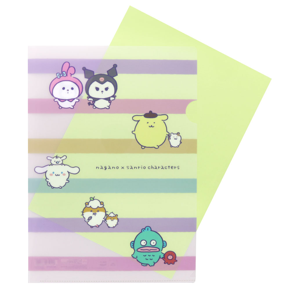 ナガノ×サンリオキャラクターズ クリアファイルA4(みんな)