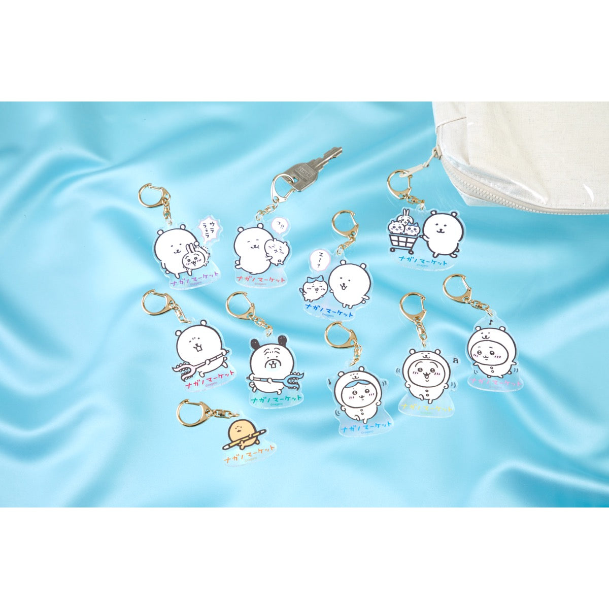 ナガノマーケット ホログラムアクリルキーホルダー(うさぎ摘みくま)