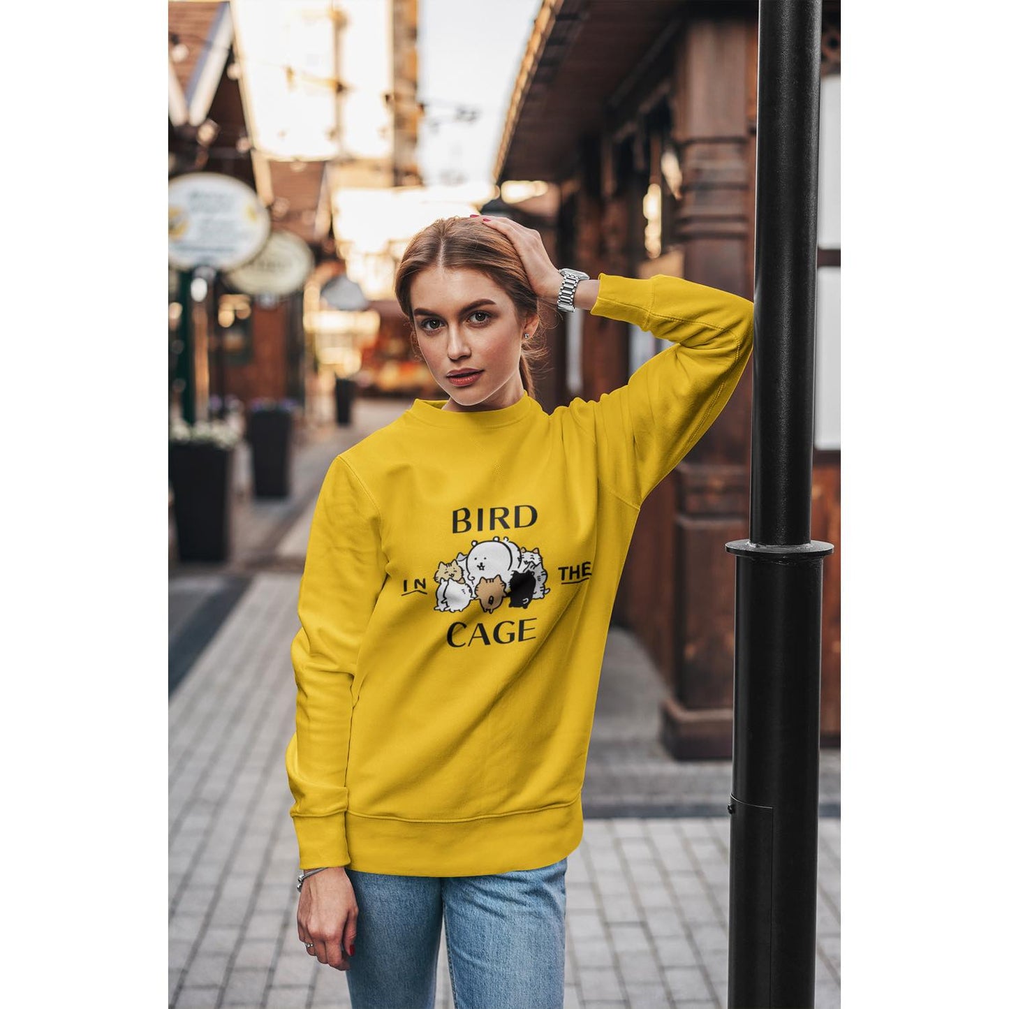 Joke Bear CREW Sweat Kago-me Kago-me Gold