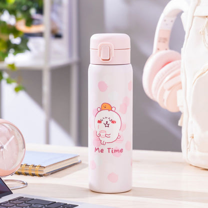 Nagano Characters 粉色一鍵開蓋直飲杯