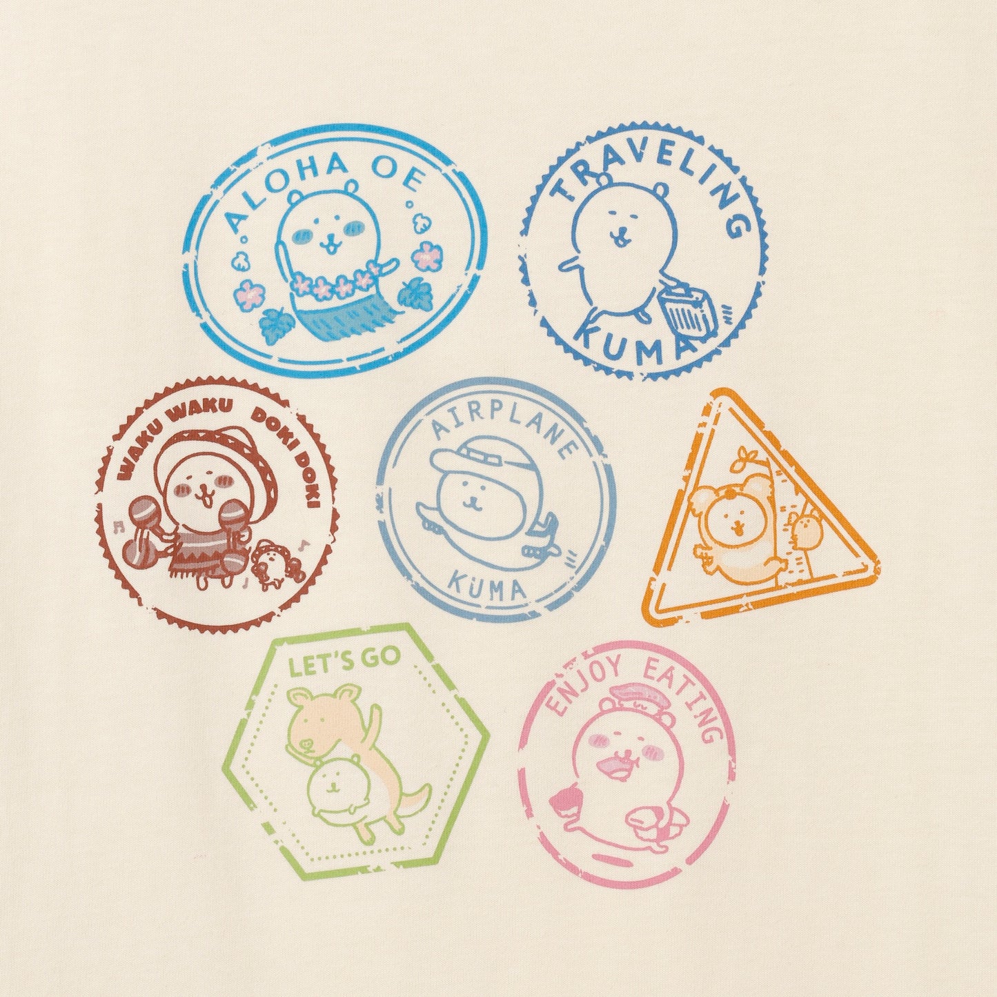 ナガノキャラクターズ Tシャツ トラベル ナチュラル