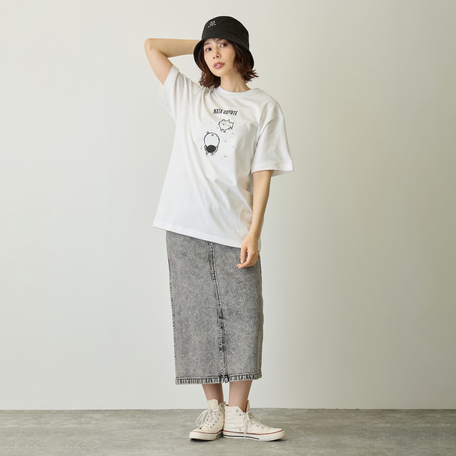 Nagano Characters Tシャツ また来ヨーテ ホワイト | 나가노 캐릭터