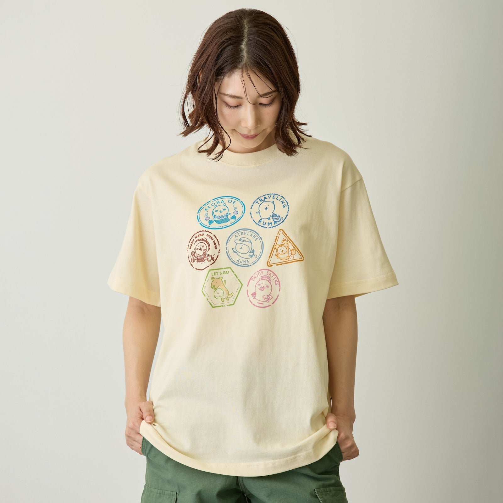 ナガノキャラクターズ Tシャツ トラベル ナチュラル | ナガノ