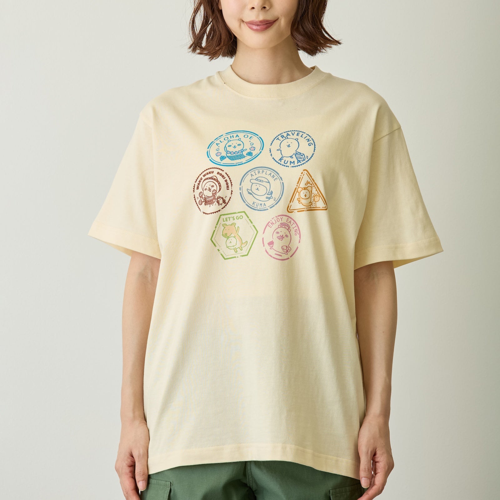 ナガノキャラクターズ Tシャツ トラベル ナチュラル | ナガノ