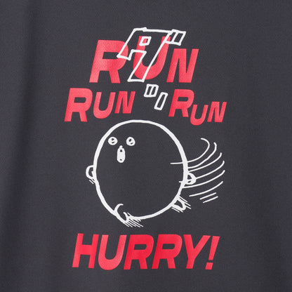 Nagano Characters 速干T恤 RUN (鼹薯饼) 炭灰色