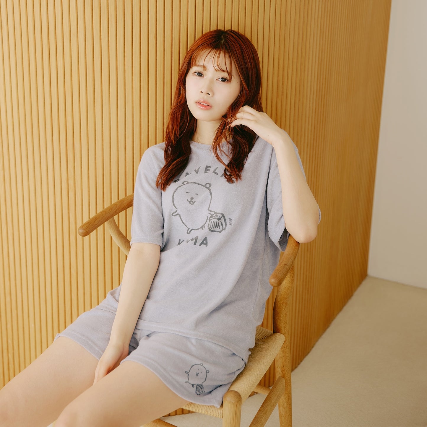 Nagano Characters 家居服套裝 旅行款 灰色