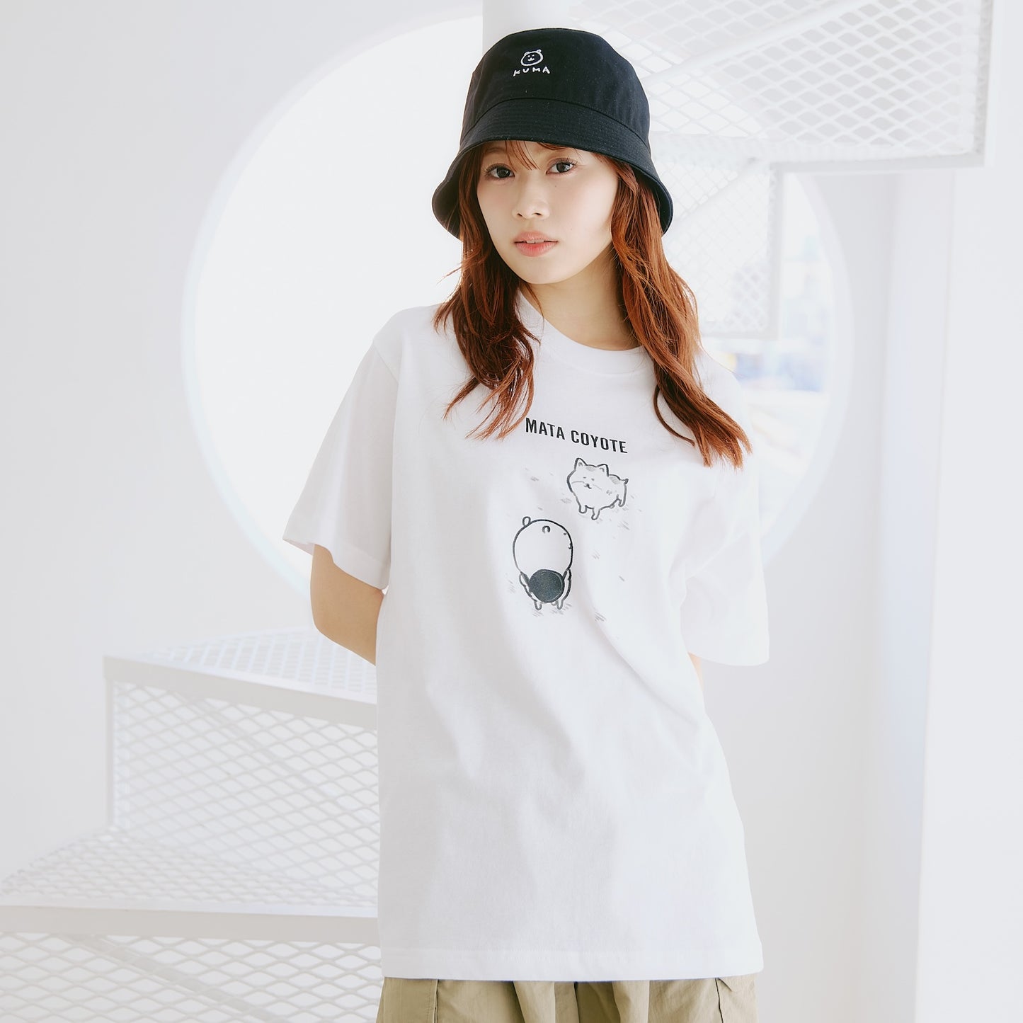Nagano Characters T恤 MATA KOYOTE 白色