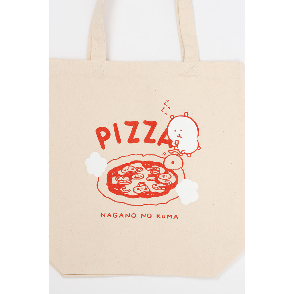 Nagano Characters Tote Bag Pizza Natural