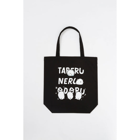 Nagano Characters Tote bag TABERU NERU ODORU Black 