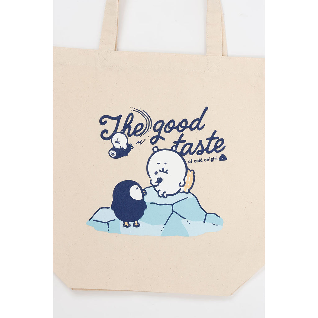 Nagano Characters Tote Bag COLD ONIGIRI Natural