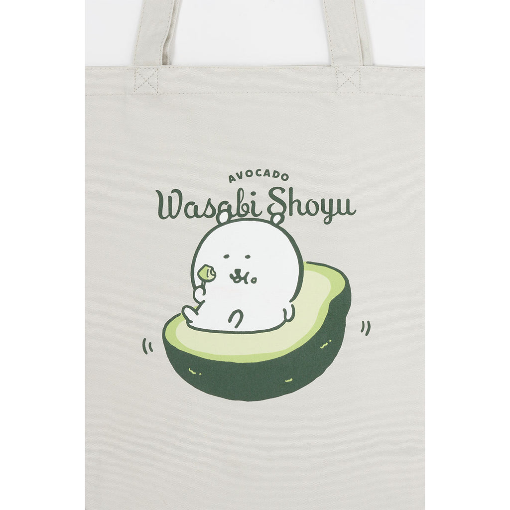 Nagano Characters Tote Bag Avocado Light Gray