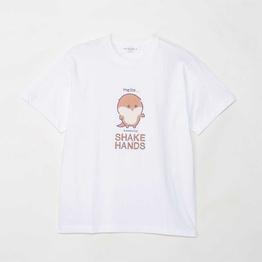 ナガノキャラクターズ ナガノの水族館 Tシャツ カワウソ ホワイト