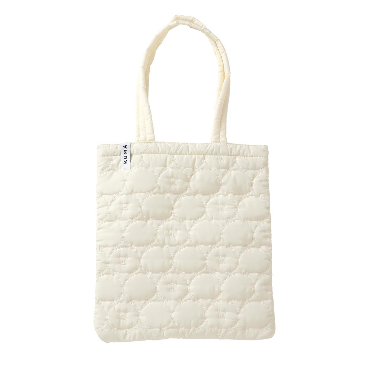 ナガノキャラクターズ キルティングトート フェイス ホワイト