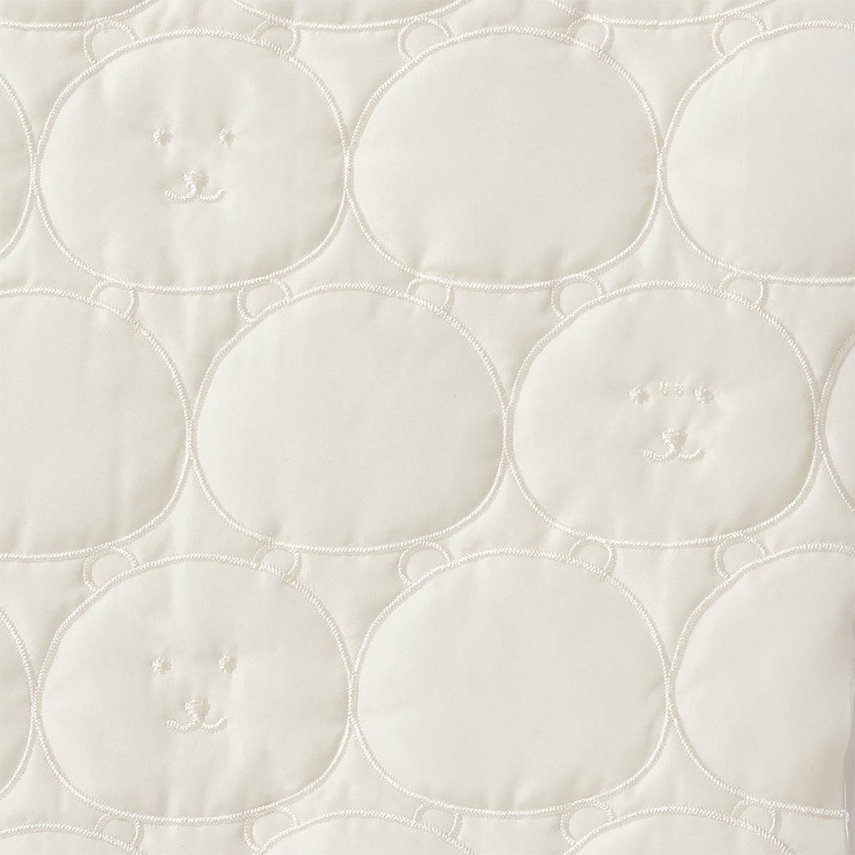 ナガノキャラクターズ キルティングトート フェイス ホワイト