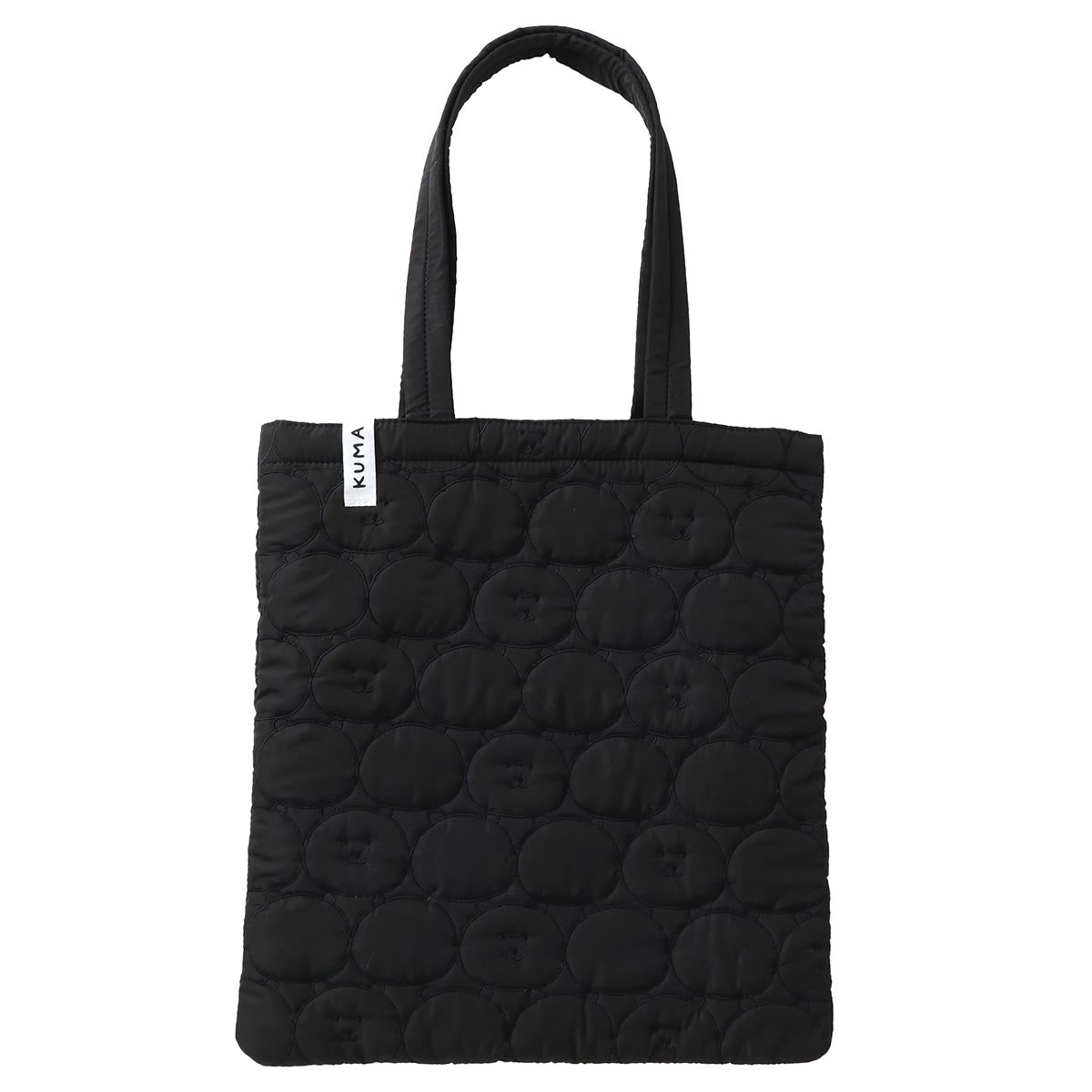 ナガノキャラクターズ キルティングトート フェイス ブラック