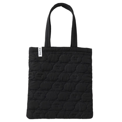 ナガノキャラクターズ キルティングトート フェイス ブラック