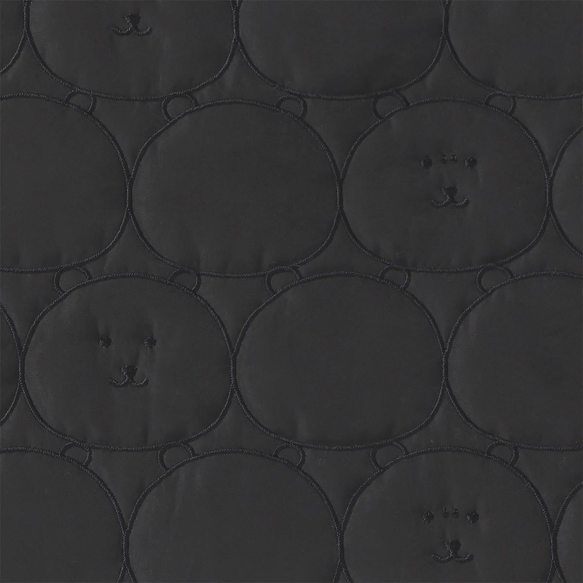 ナガノキャラクターズ キルティングトート フェイス ブラック